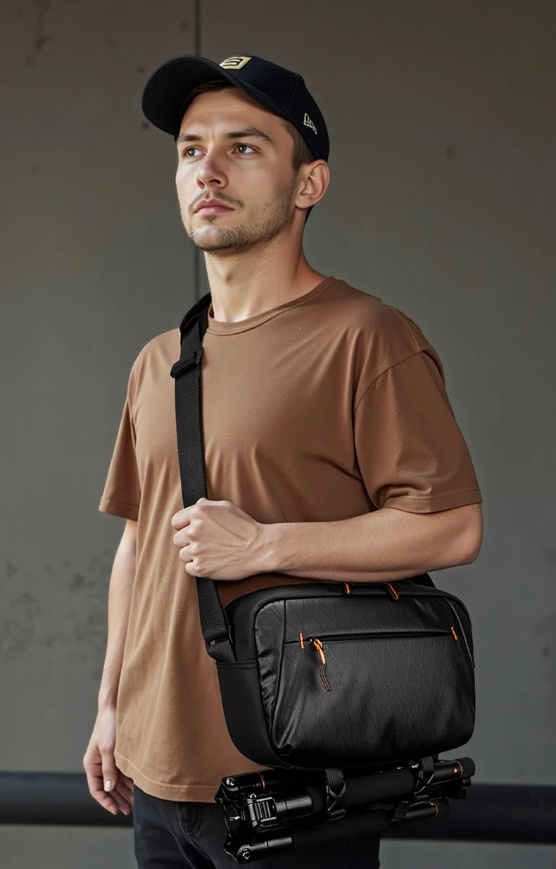 camera sling bag with tripod holder Waterproof Photography Crossbody Camera bag DSLR /SLR/mirrorless camera Shoulder Bag