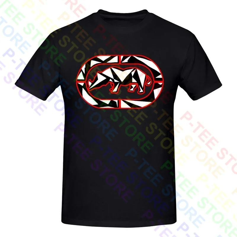 Ecko_Unltd Raised Reflective Silver Tribal Logo Shirt T-shirt Tee Soft Style Splicing Hot Deals