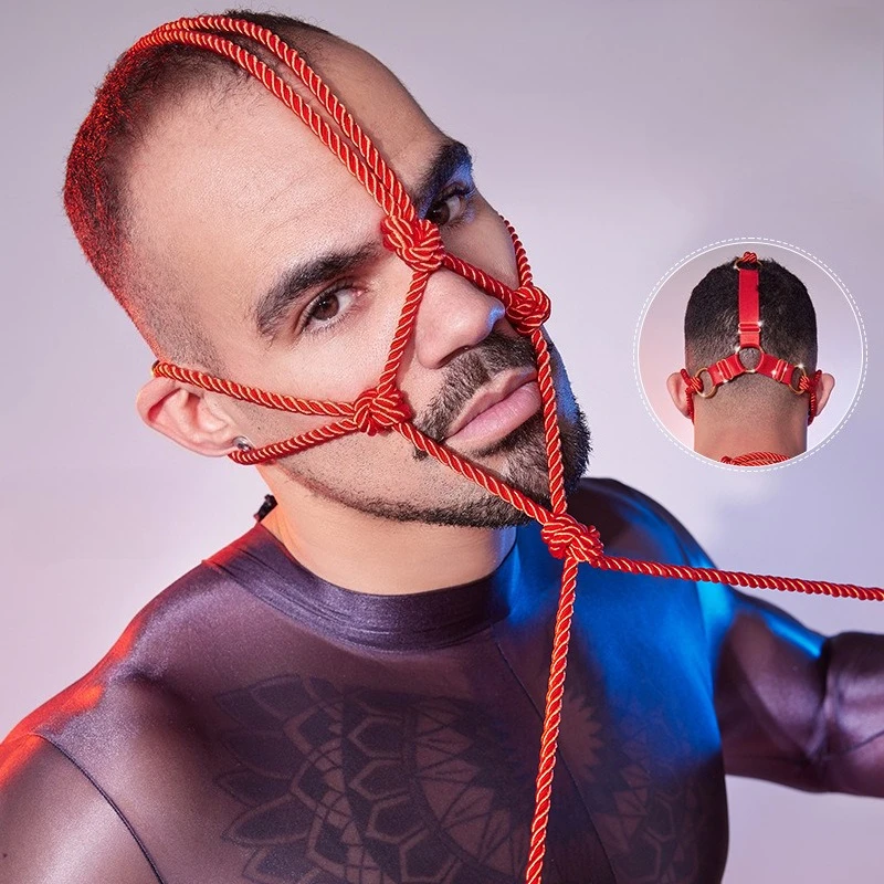 Men Sex Accessories Rope Clothing Mask Couple Game Supplies Props Sexy Sm Binding Bondage Hollow Nightwear Porno Clubwear