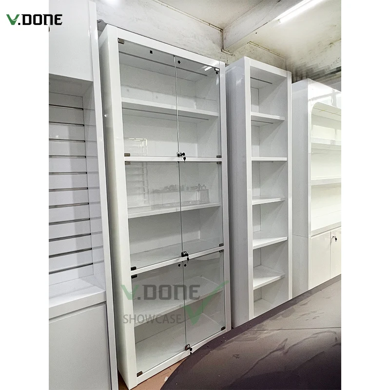 custom.Modern Beauty Salon Cosmetics White Reception Desk Perfume Shop Customized Front Desk Counter Furniture