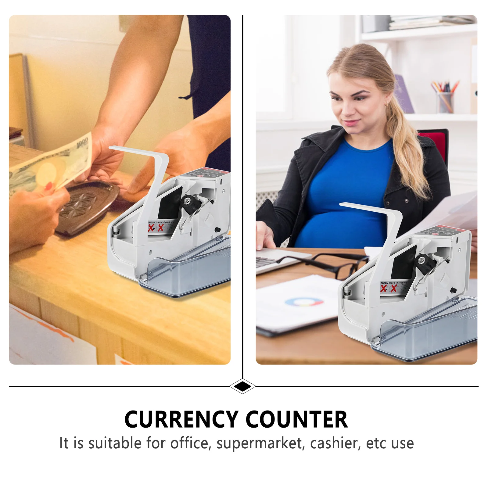 1Set Handheld Kassa Mini Geldteller Draagbare LED Display USB Aangedreven Geld Telmachine voor Kantoor