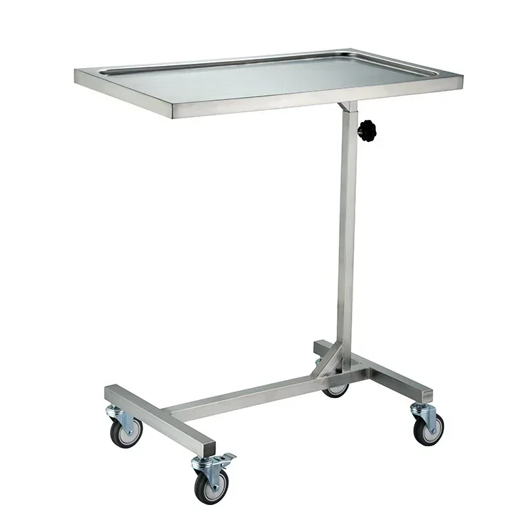 new High-Quality Pet Clinic Carrier Stainless Steel Medical Trolley Vet Hospital Operation Trolley Cart Stainless Steel Vet