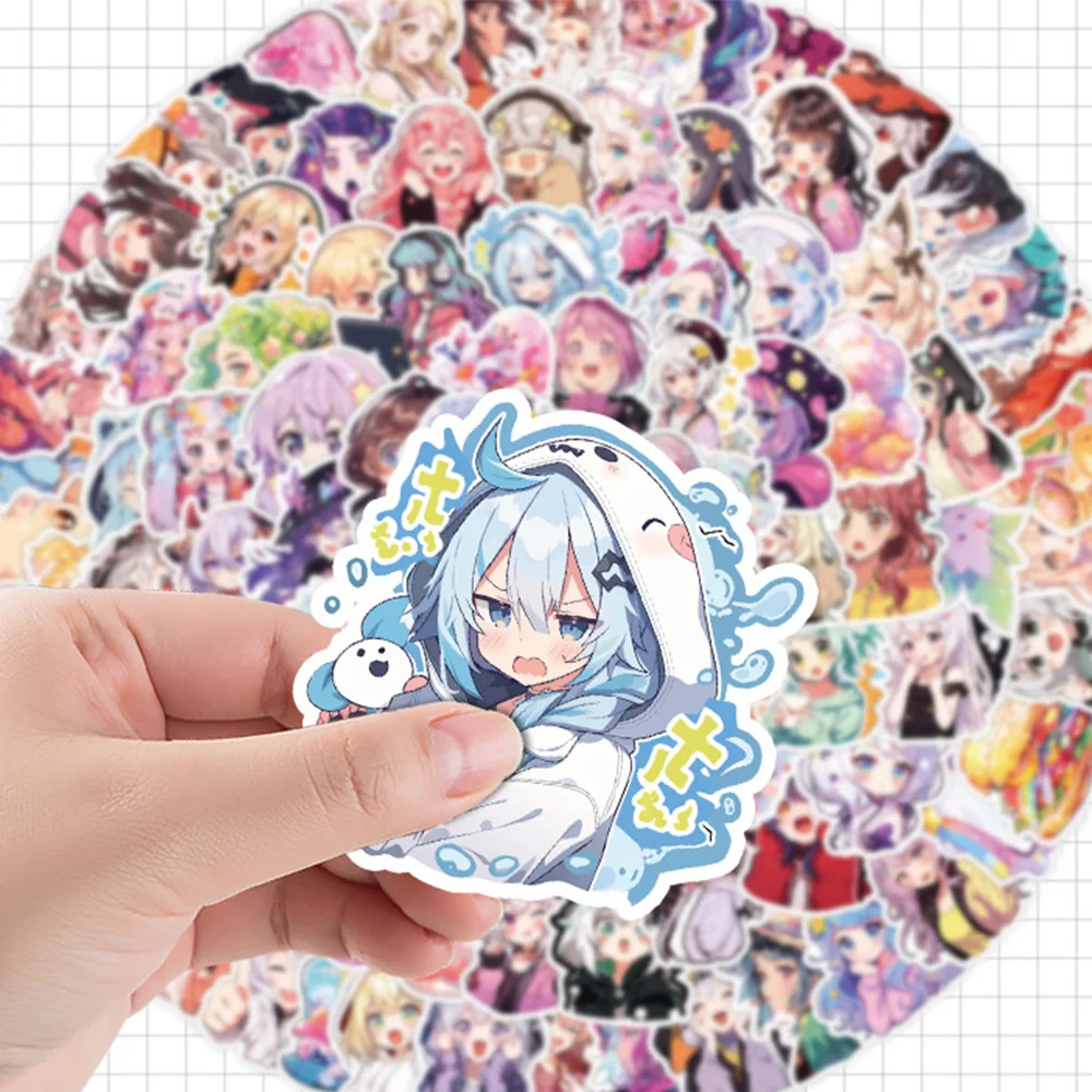 10/30/50/100Pcs Kawaii Japanse Stijl Anime Meisje Stickers Waterdichte Graffiti Telefoon Case Skateboard Notebook Schattige Cartoon Stickers