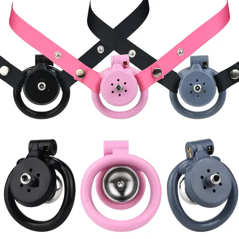 FRRK Strapon Flat Chastity Cage With Elastic Band Belt 4 Sizes Penis Ring Male Chastity Belt Sexshop BDSM Men Femboy Sissies 18