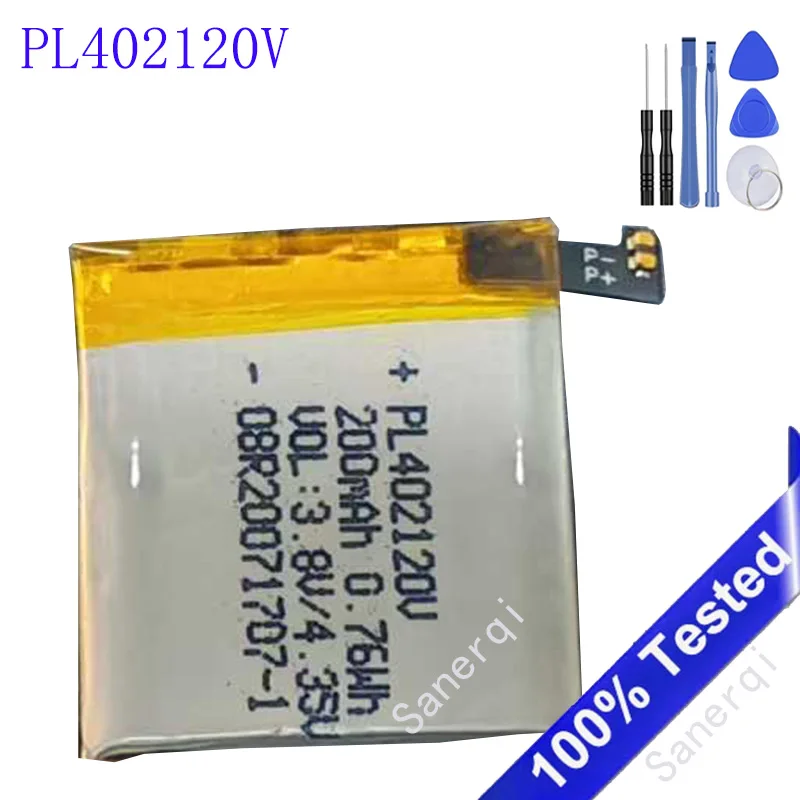

New 200mAh PL402120V Battery For Huami Amazifit Ares Bip GTR Smart Sport Watch A1608 402120 Batteries Bateria
