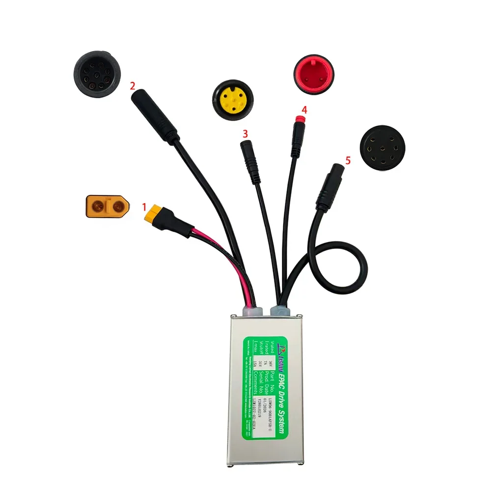 

Nulkomma 36V 15A Brushless Motor Controller E-Bike Speed Controller for Electric Scooters Fat Bike MTB Accessories LSW06-90B1AFS