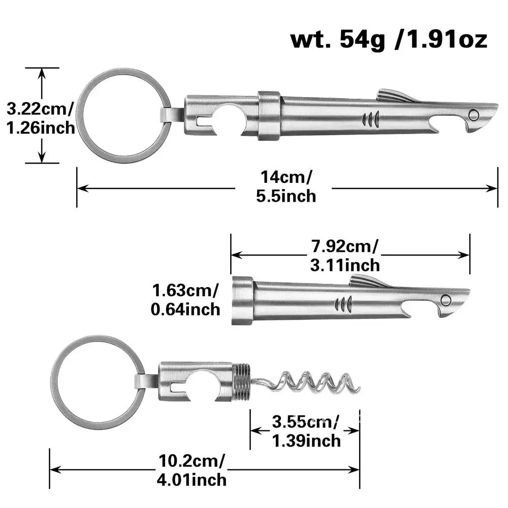 Portable Keychain Corkscrews Wine Bottle Openers Beer Opener Novel Shark Design Handheld Kitchen Bar Tools Gift for Wine Lovers