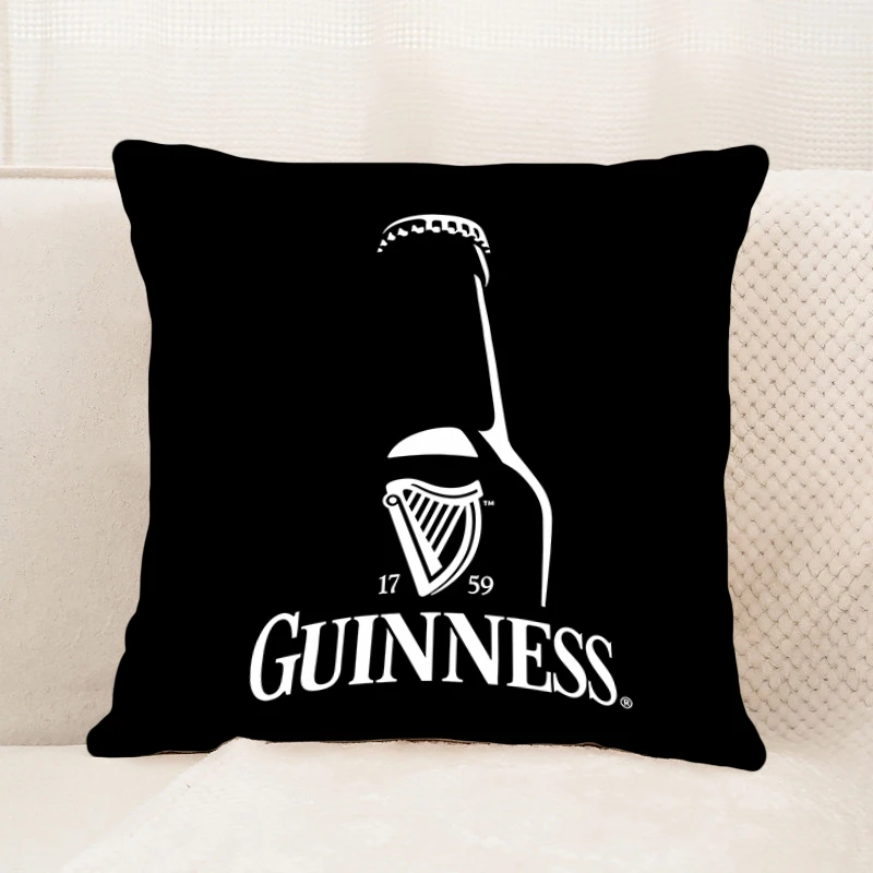 Pillow cover sofa bedroom living room car cushion cover 45x45 printed square pillow cover G-Guinness pillowcase Home Decor 40X40