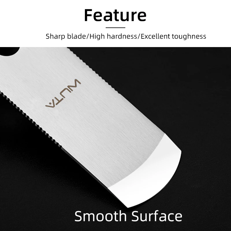 WUTA Design Professional Leather Thinning Knife Skiving Tools DIY Craft Cutting Sharp Round/Flat/Slanted Blade,Right/Left Handed