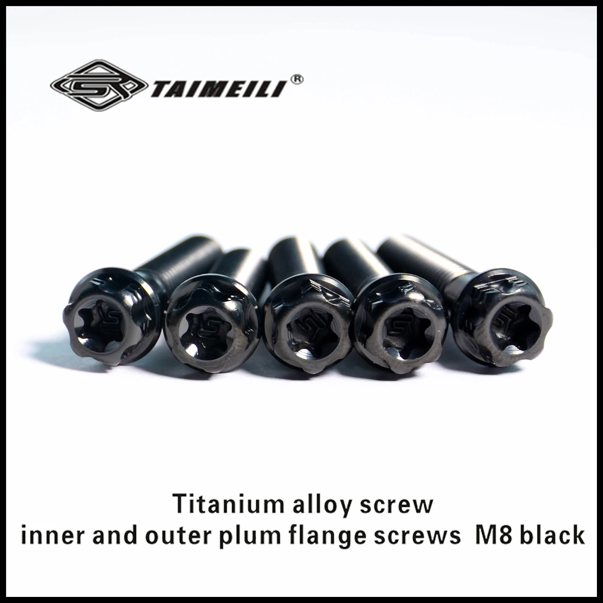 TAIMEILI 1 Stück Titanschraube mit Flansch und Pflaumenkopf, schwarz, M6x20-40/M8x20-40mm, P 1.25/M10x25-70mm, Motorradschraube – Detail 3