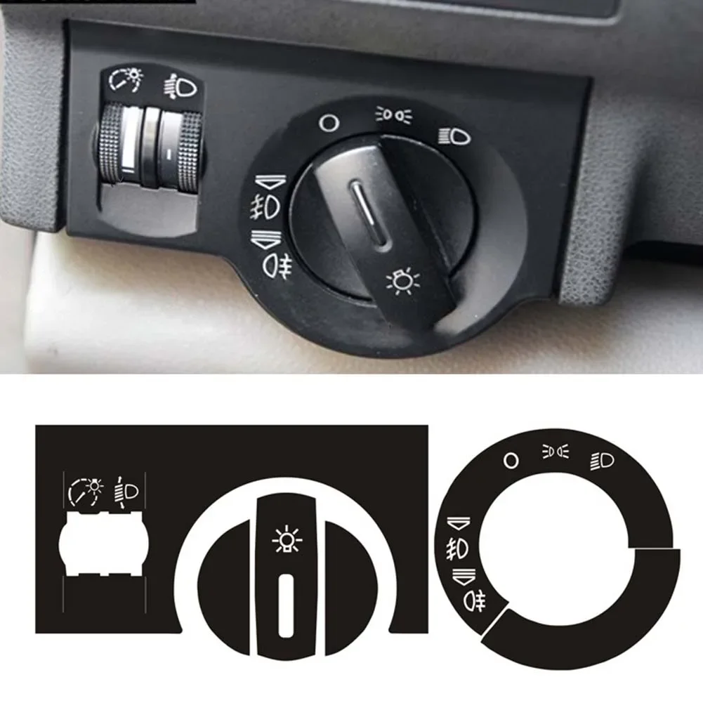 Radio Clima Faro Pulsante Adesivi di Riparazione Indossato Interruttore Manopola Per A2 1996-2003 8P 2004-08 Interni Decalcomanie Decorazione Styling