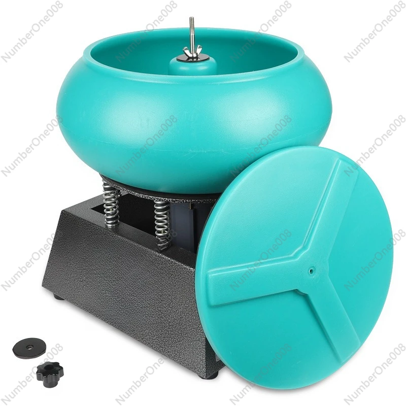 

Large Vibratory Polishing Barrel 17 Inch,42cm Diameter Vibratory Finisher,Deburring Rust Removal Machine for Industrial Workshop
