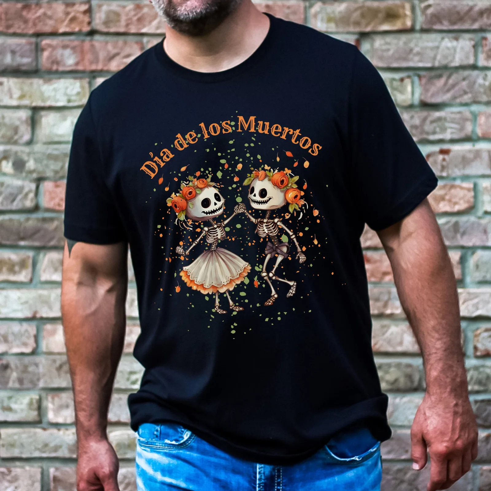 Dia De Los Muertos Day of The Dead Funny Skull Unisex T Shirts Graphic T Shirts Men Clothing Funny Party Tee Tops Streetwear
