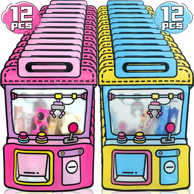 Cartoon Claw Machine Schoolbag Shaped Handbags Colorful Candy Biscuit Snack Sealing Bags Kids Children Birthday Party Gift Pouch