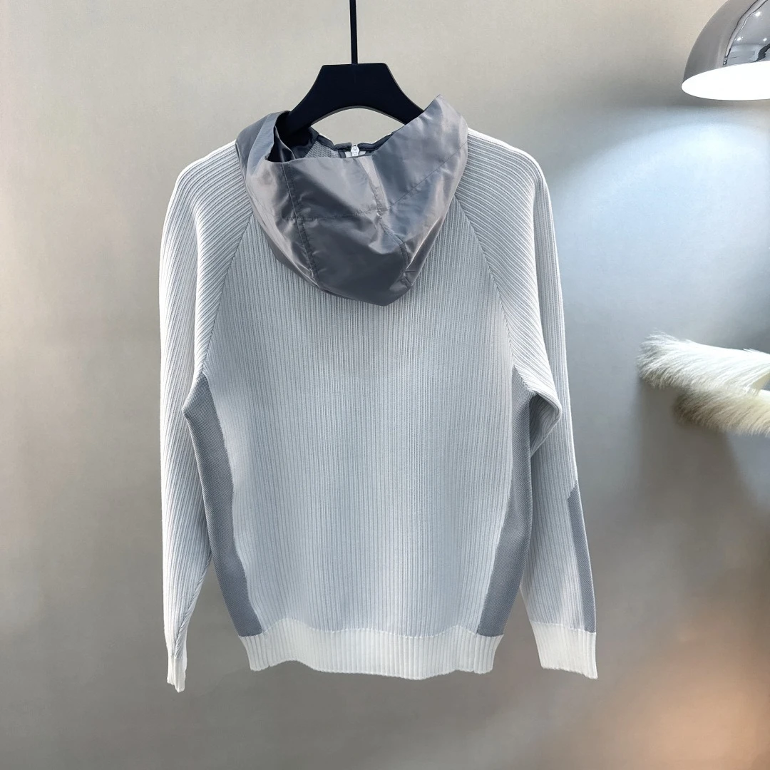 Men's Golf Hooded Knit Sweater 2026 Fall New Korean Style Custom Sporty Thick Warm Wool Blend Breathable Soft Stretch Cozy Daily