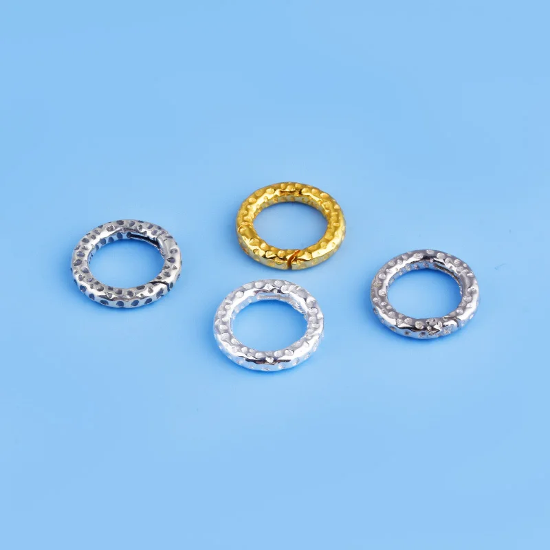 

Круглый браслет из стерлингового серебра S925, пружинная пряжка, аксессуар ручной работы «сделай сам»