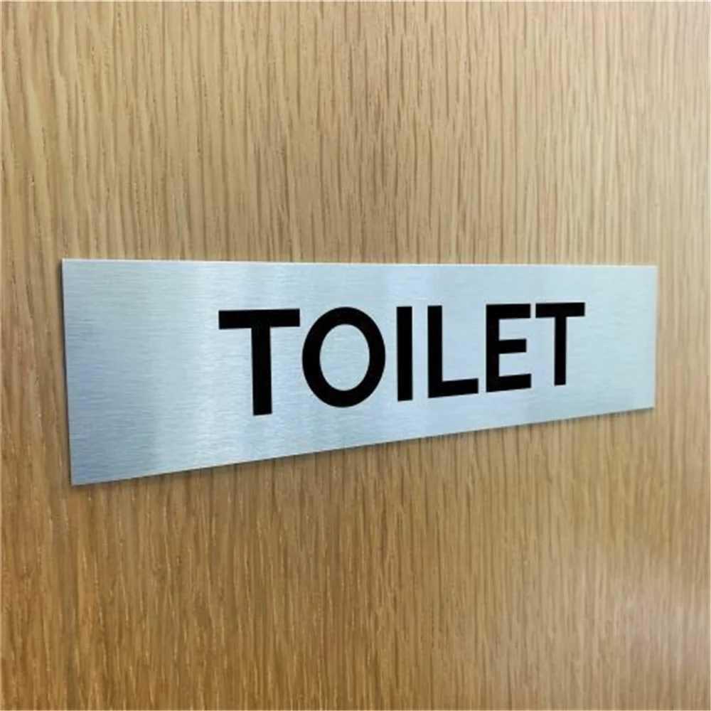 Silver Aluminium Office Department Names Sign 200mm X 75mm Self Adhesive Office Business Buliding Plaque for Different Deparment
