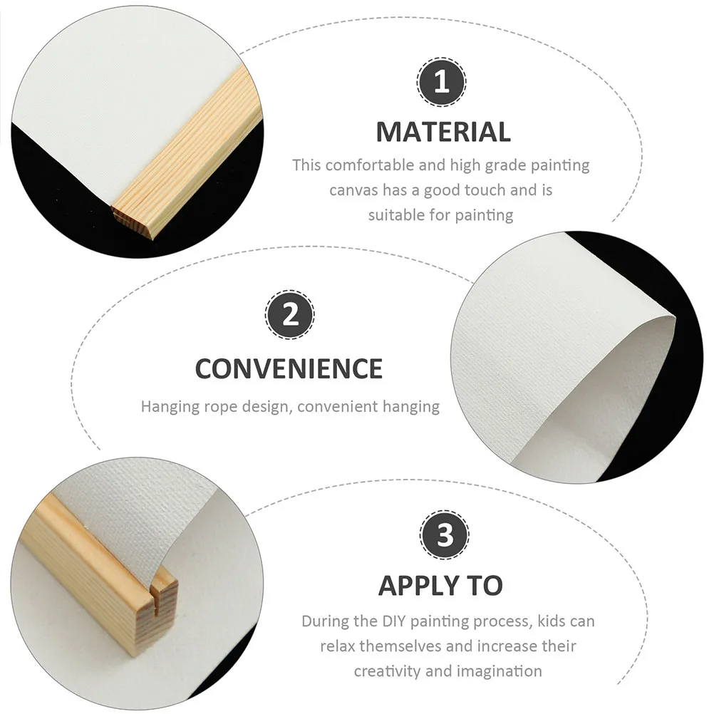 

Набор из 3 мини-холстов для рисования маслом, пустые квадратные холсты для начинающих художников