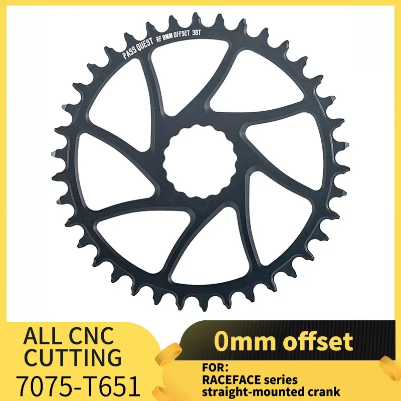 PASS QUEST 0mm Offset Narrow Wide Chainrings for RACEFACE Series Direct Mounting Cranks