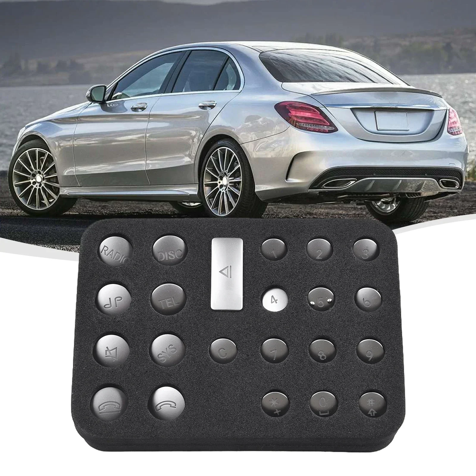 Protect Your Car's CD Panel Buttons with Stylish Car Air Condition Trim for MercedesBenz C Class W204 GLK X204