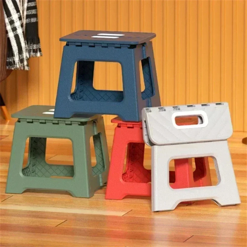 

Portable Plastic Folding Stool Handheld Plastic Folding Stool Children's Small Stool Home Chair Outdoor Camping Fishing Chair