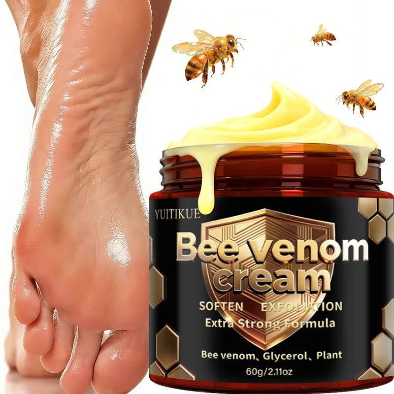 YUITIKUE Bee Venom Foot Cream - Soften Exfoliation Foot Care Cream Extra Strong Plant Formula for Dry Feet view 2
