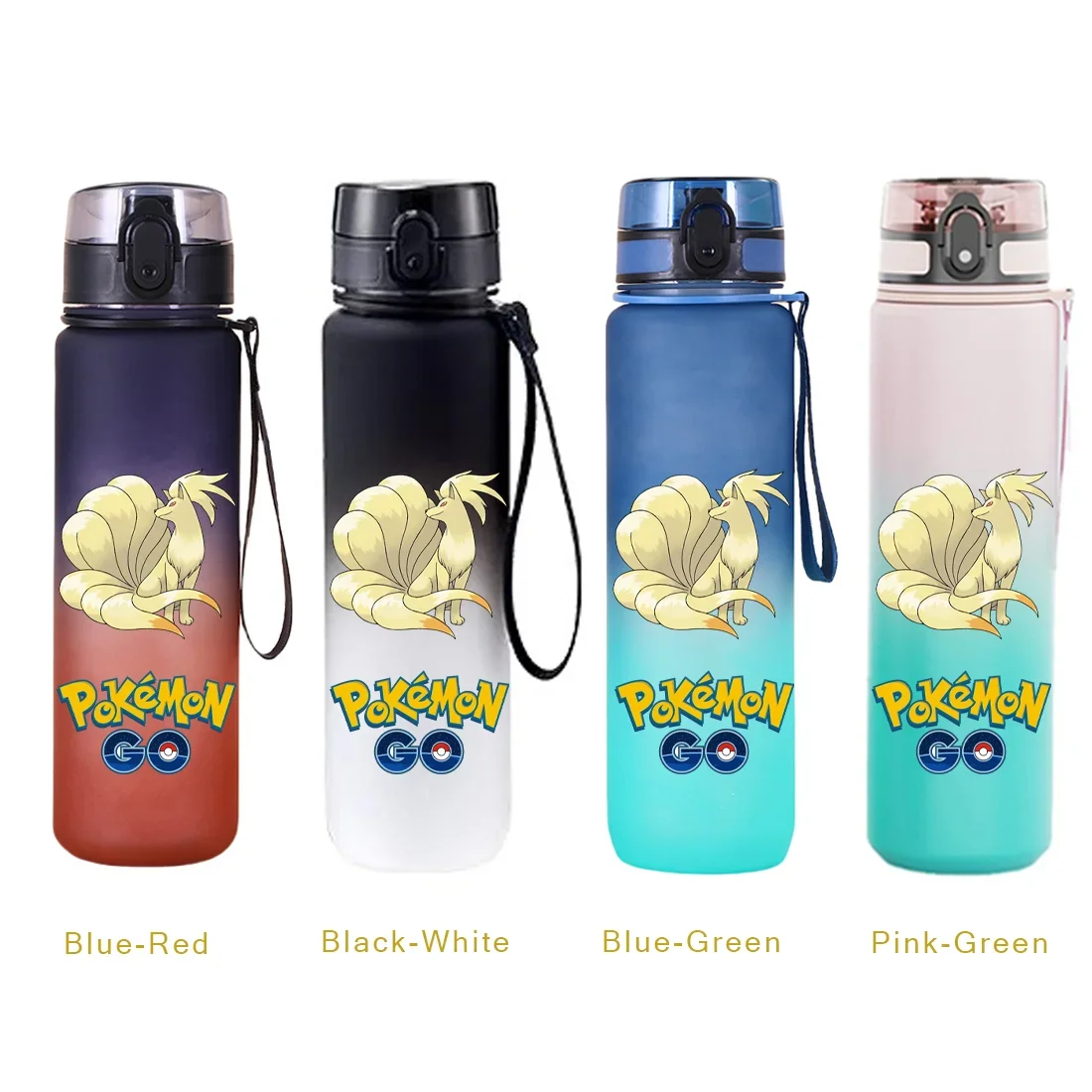 650ML Pokemon Pikachu Charizard Anime Sporttrinkflasche Bulbasaur Squirtle Trinkflaschen für Reisen Radfahren Wandern Fitness