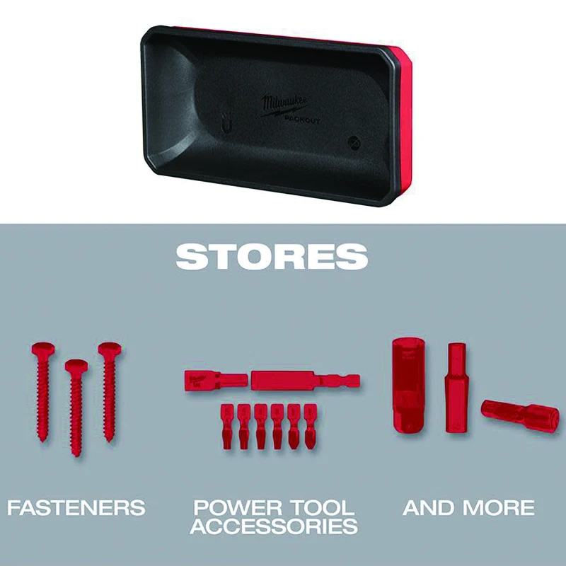 Milwaukee 48-22-8071 PACKOUT Large Scratch-Resistant Magnetic Magnetic Bin Drill Bit Storage Box Tool Box