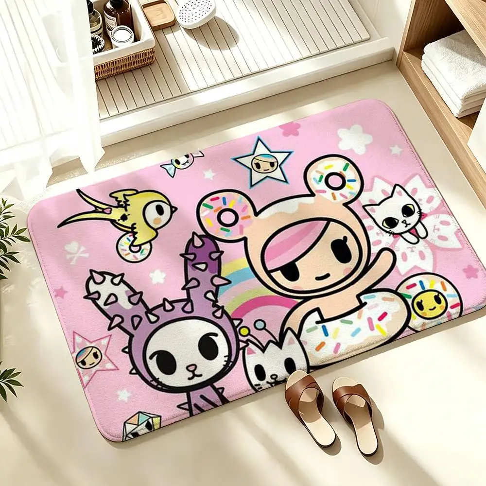 Beautiful T-Tokidoki-S  Soft Absorbent Decorative Floor Mat for Bathroom Entryway Living Room