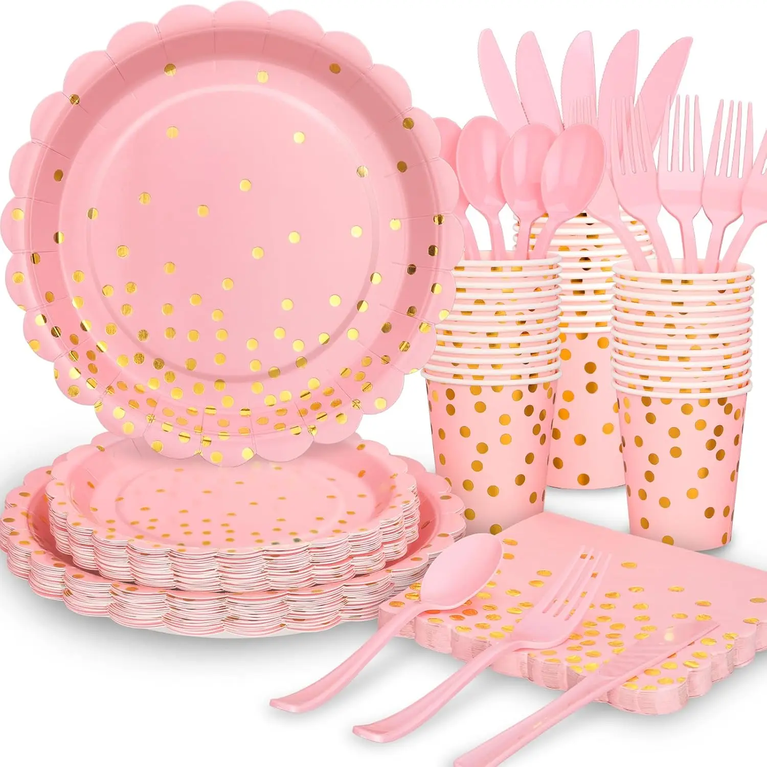 

Салфетки с тарелками из розового золота, 9-дюймовые одноразовые праздничные принадлежности для детского душа на день рождения