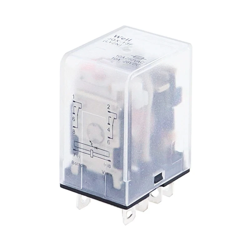 LY2NJ Coil Power Relay Car Auto AC/DC 12V 24V 36V 48V 110V 220V 380V Mini Micro Electromagnetic Relay Switch 8Pin DPDT Module