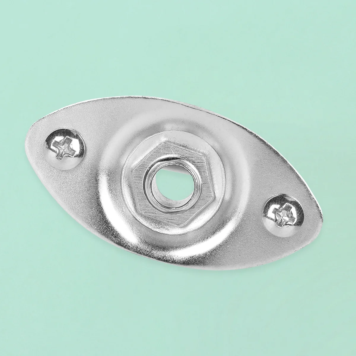 

Cat Eye Jack Output Plate Chrome Oval Indented For Electric Guitar Durable Jackplate Socket Pickup Jack Guitar Parts