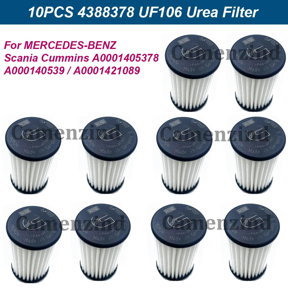 

10 шт. фильтр мочевины/фильтр Adblue 4388378 UF106 для MERCEDES-BENZ Scania Cummins A0001405378/A000140539/A0001421089