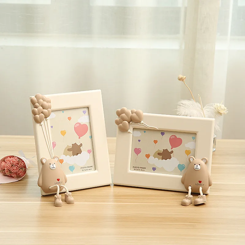 7-inch Children's Picture Frame Cartoon Mouse Plastic Relief Photo Album Stereo Frame Table Table Decoration Gift For Children's