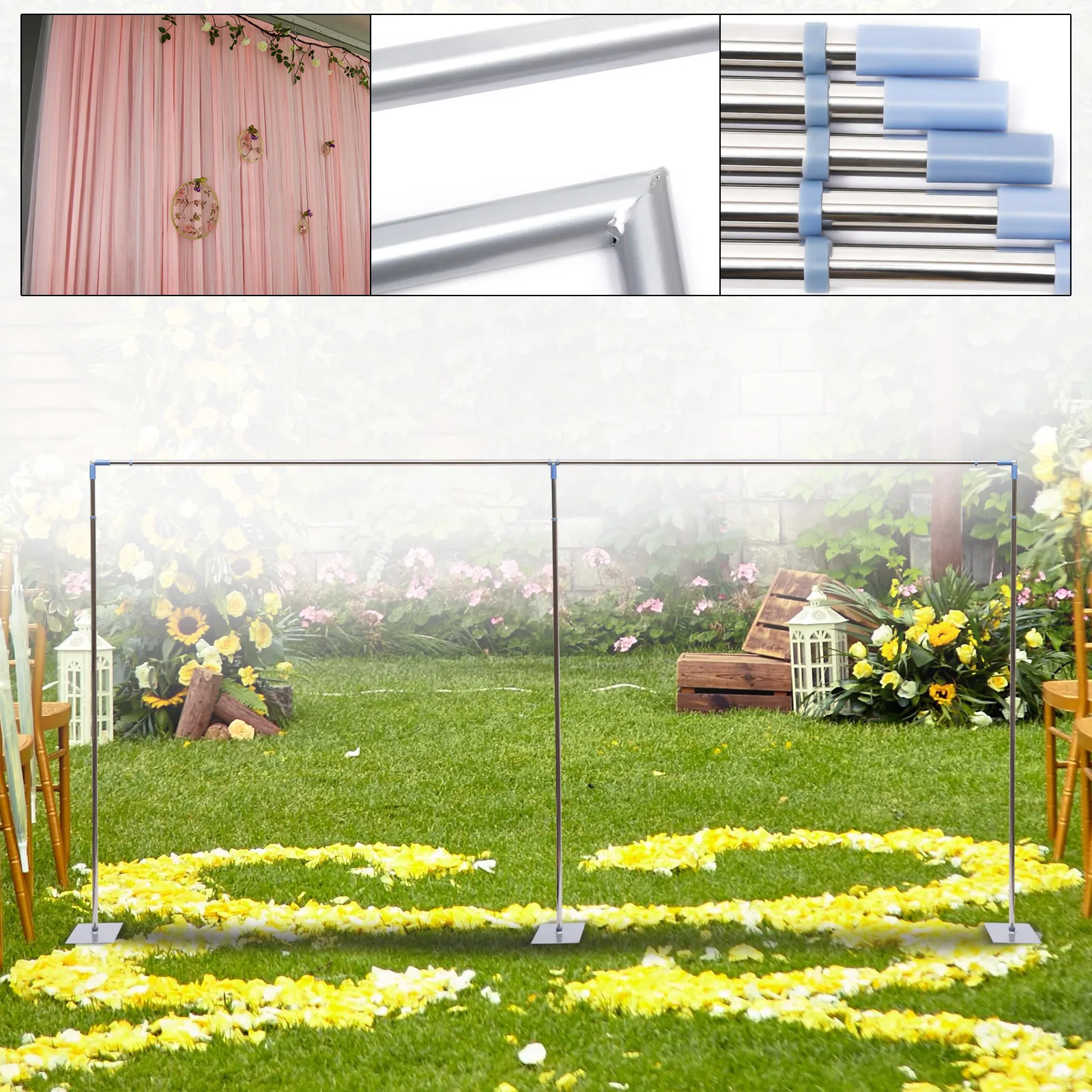 3 * 6M Wedding Background Bracket Wedding Arch Backdrop Stand Metal Balloon Flower Frame Wreath Party