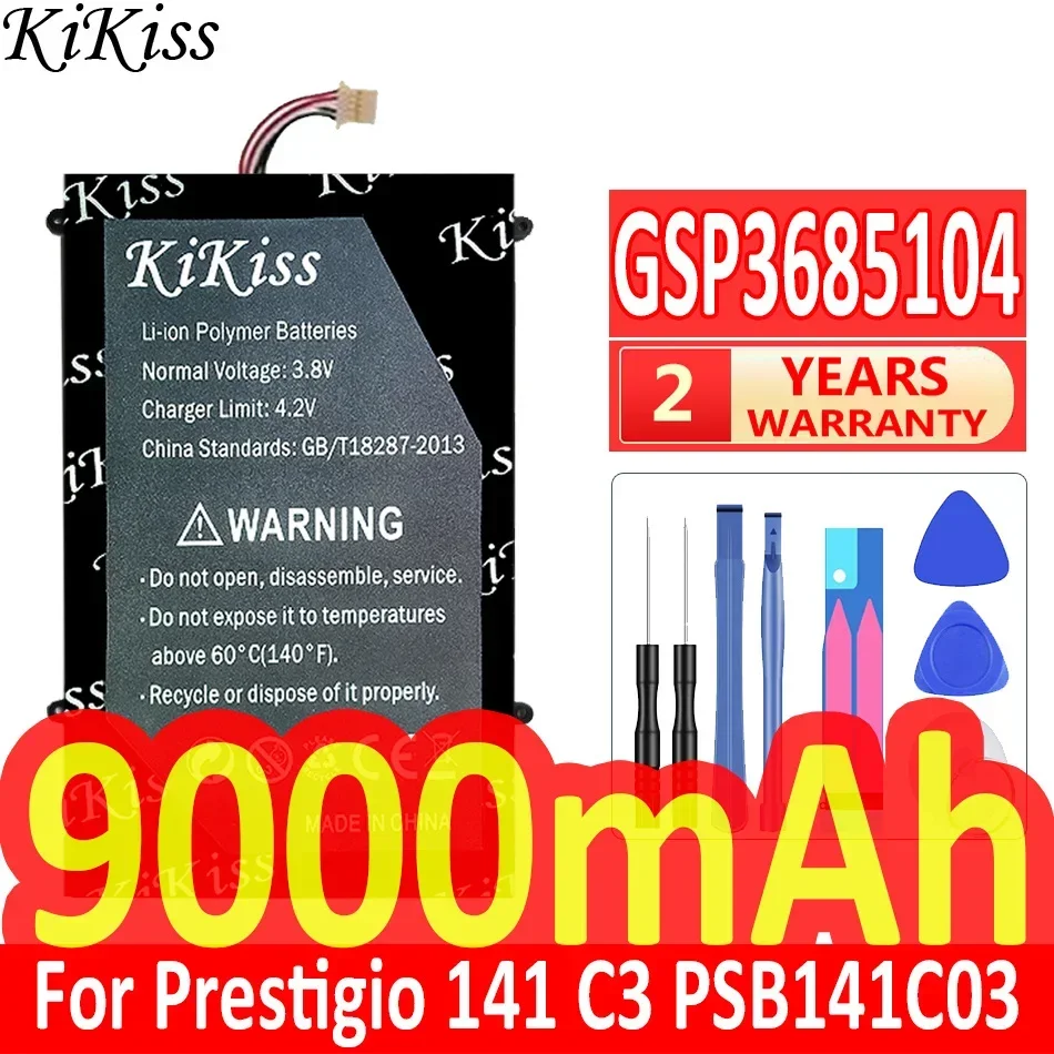 KiKiss Battery 9000mAh GSP3685104 For Prestigio Smartbook 141 C3 PSB141C03 PSB141C03BFH_DG PSB141C03BGH_DG