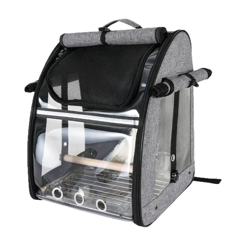 

304 stainless steel mesh parrot backpack bird bag shoulder go out portable bird bag breathable double shoulder parrot