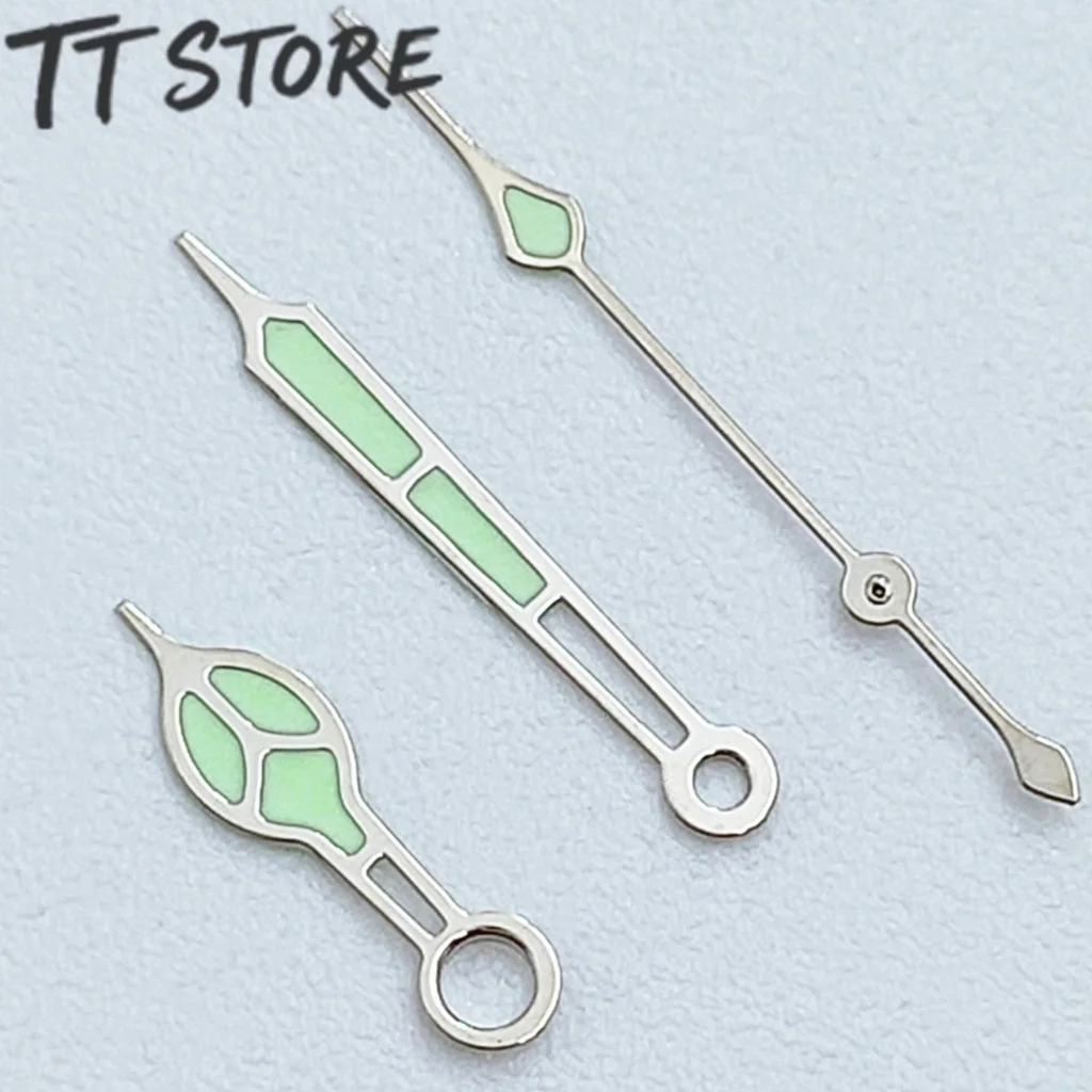 NH35 NH36 NH38 7S26 7S36 4R35 4R36 ساعة يد سوداء وردية ذهبية فضية أيدي ذهبية C3 أخضر مضيء #5