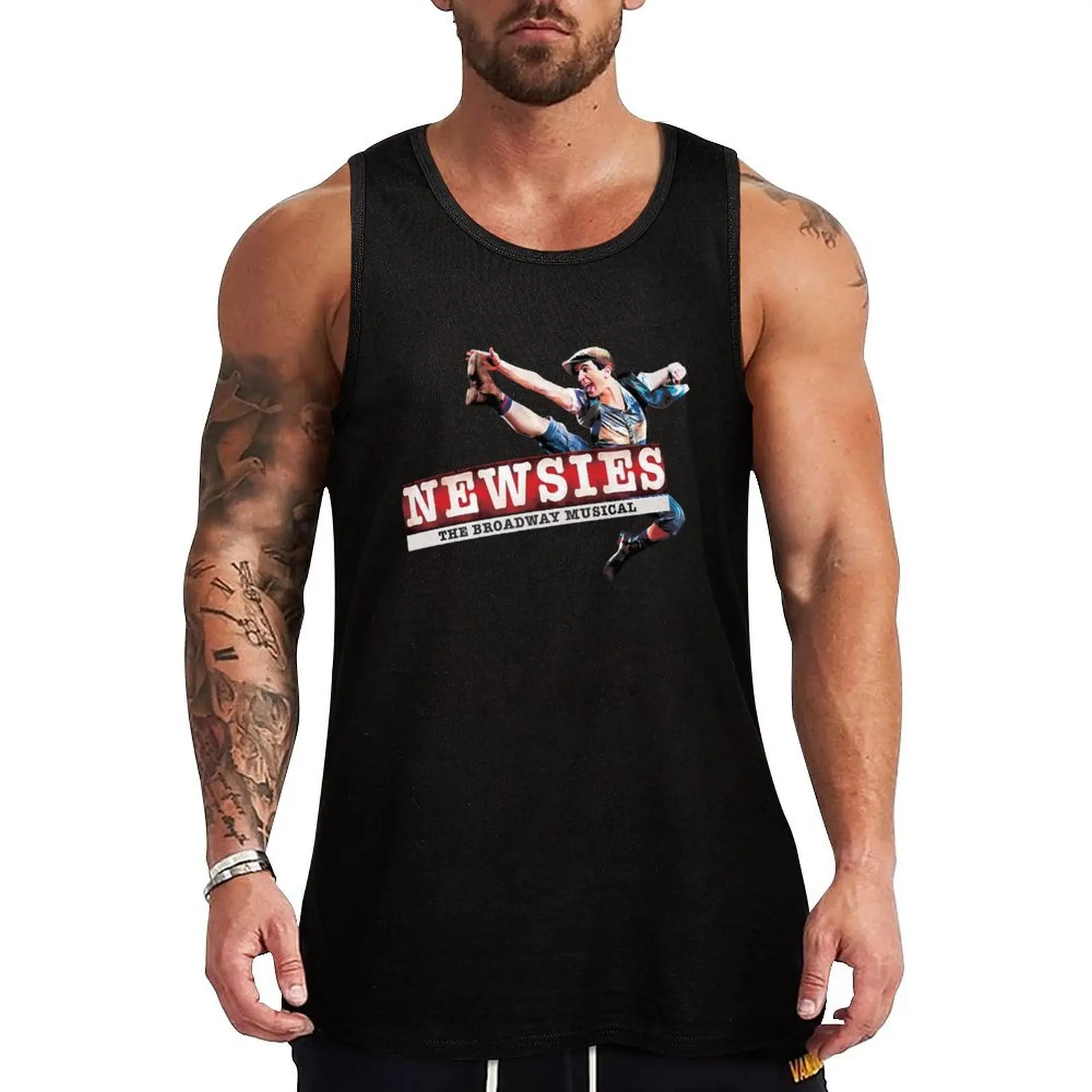 Funny Men Newsies Musical Merch Awesome For Music Fan Tank Top Gym Training Tank Top Quick Dry Athletic Sleeveless
