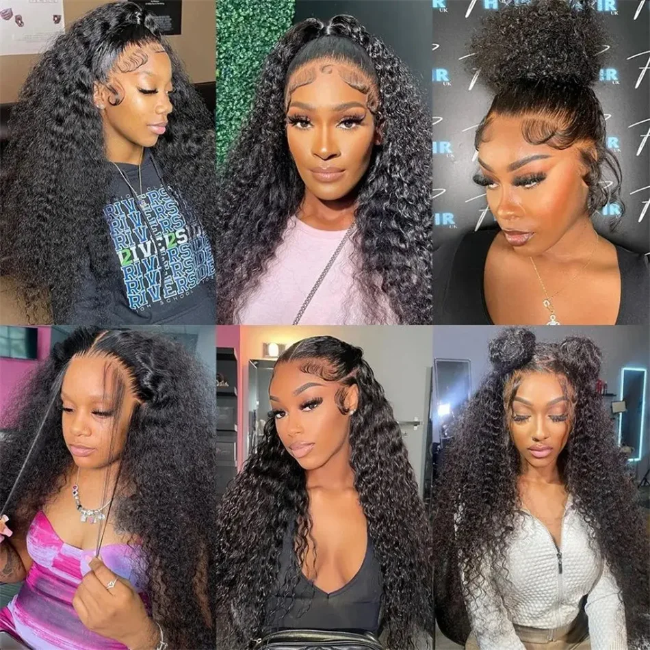 200 Density 13x6 HD Lace Front Wigs 100% Human Hair For Women Choice Cheap Frontal Black Deep Wave Curly Wig On Sale Clearance