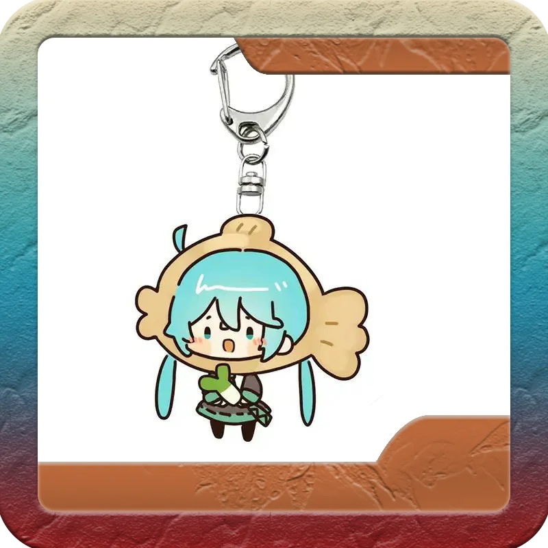 6cm Hatsune Miku Key Chain Anime Animation Peripheral Ins Student Bag Clothes Pendant Jewelry Future Festival Birthday Gift