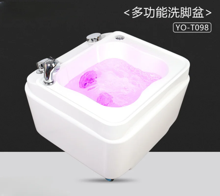 

Acrylic Foot Bath Basin Surf Lights Electric Massage Foot Massage Shop with Commercial Foot Bath Basin