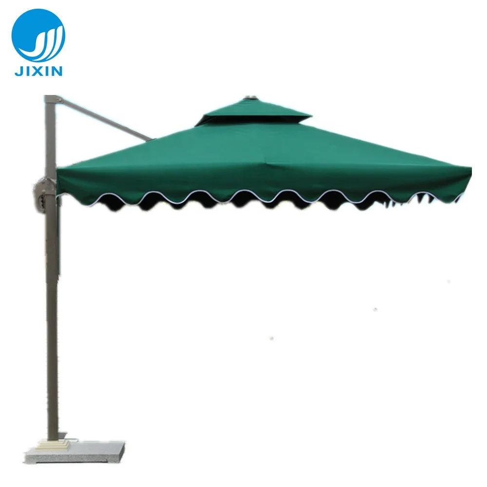 High Quality 3M Square Modern Design Outdoor Garden Umbrella Summer Sunshade for Patio Courtyard Hotel Park Base Included