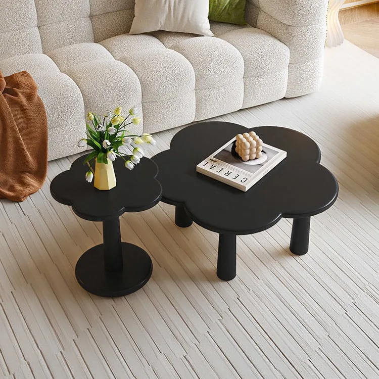 

！@Modern Cream Style Solid Wood Side Table Creative Design with Coffee Table Sofa Living Room Set Luxury Home Furniture