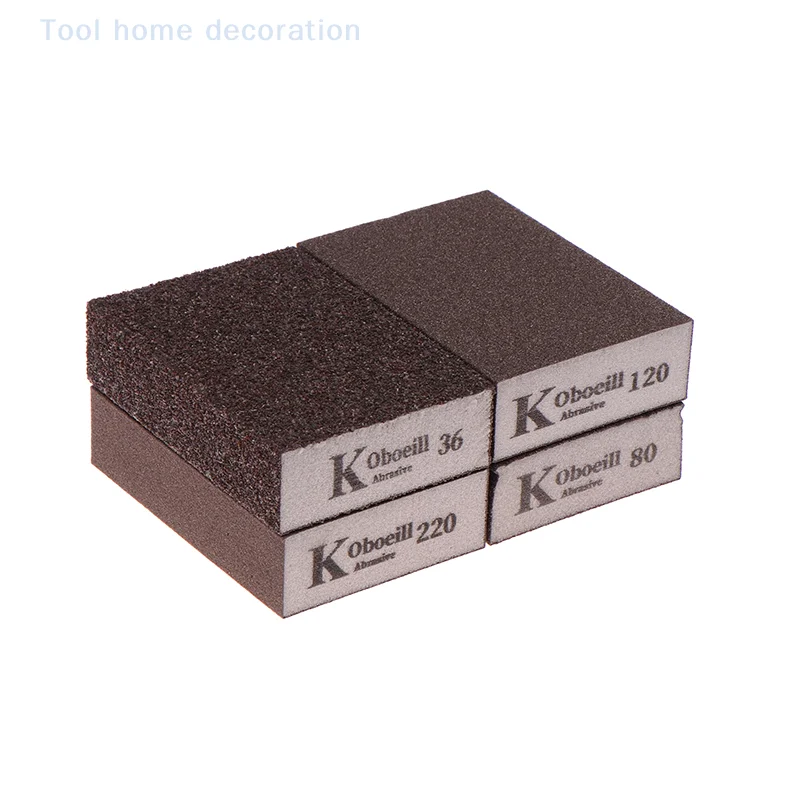 6Pcs/set Washable Wall Grinding Descaling Clean Sand Wood Metal Derusting 36-220# Sanding Sponges Polishing Blocks Brush Brick