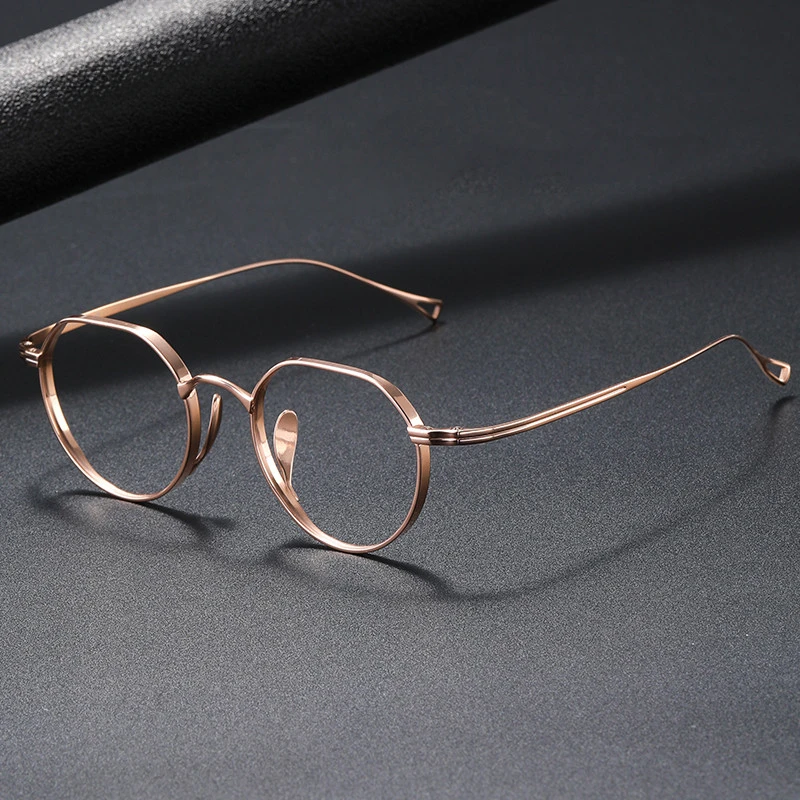 

2024 Pure Titanium Glasses Frame Men Retro Round Prescription Eyeglasses frames Women Luxury New Vintage Myopia Optical Eyewear