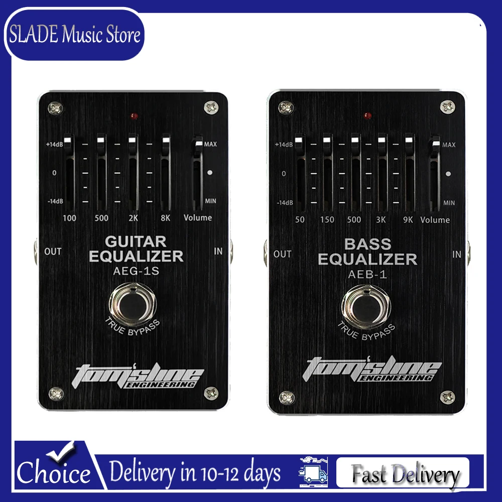 

AROMA Electric Guitar Effect Pedal AEG-1S/AEB-1 EQ 5 Band Bass/Guitar Equalizer Effector True Bypass for Bass/Guitar Parts