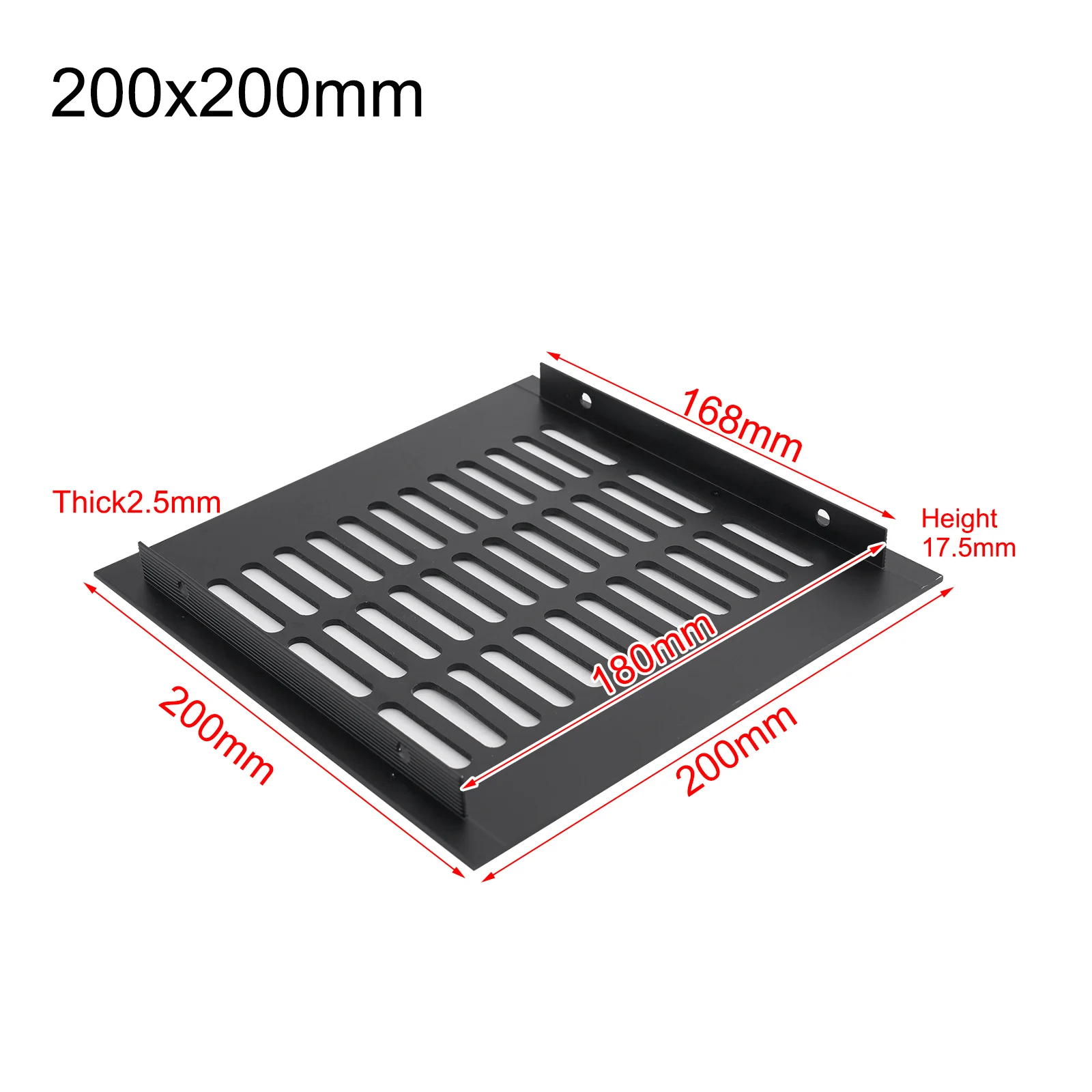Simplified Rectangular Air Vent Cover For Wardrobe Shoe Cabinet Closet Louvered Design Long Lasting Performance