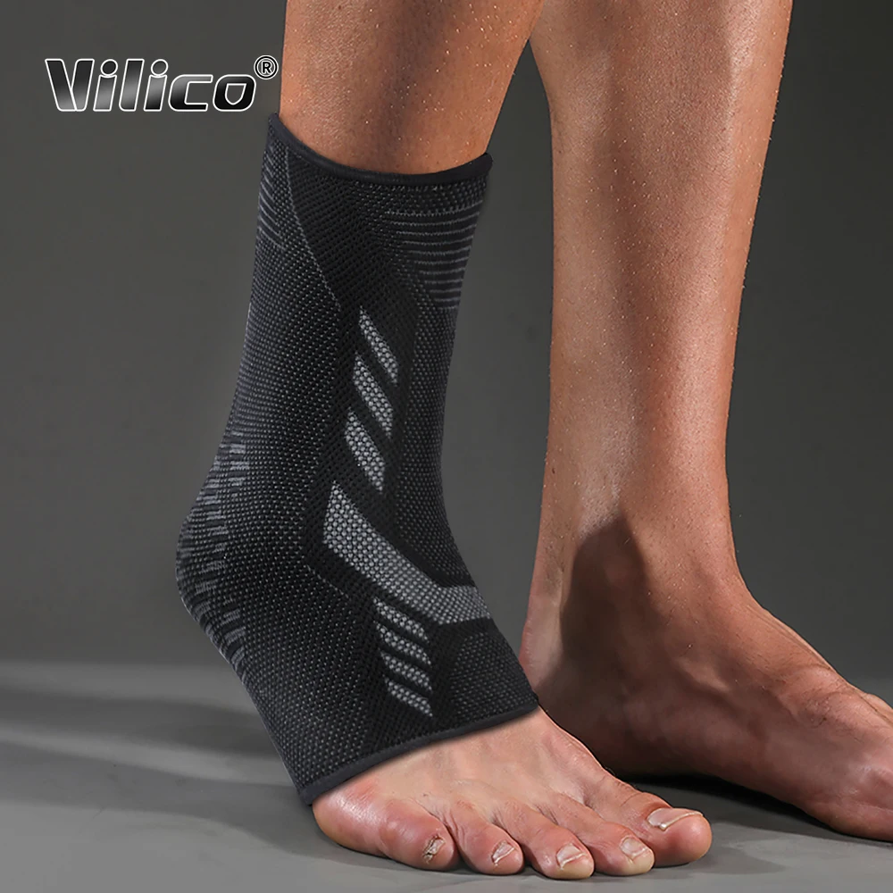 Vilico 1Pc Compression Nylon Knitting Ankle Brace Protector Football Basketball Ankle Support Protective Tobillera Deportiva