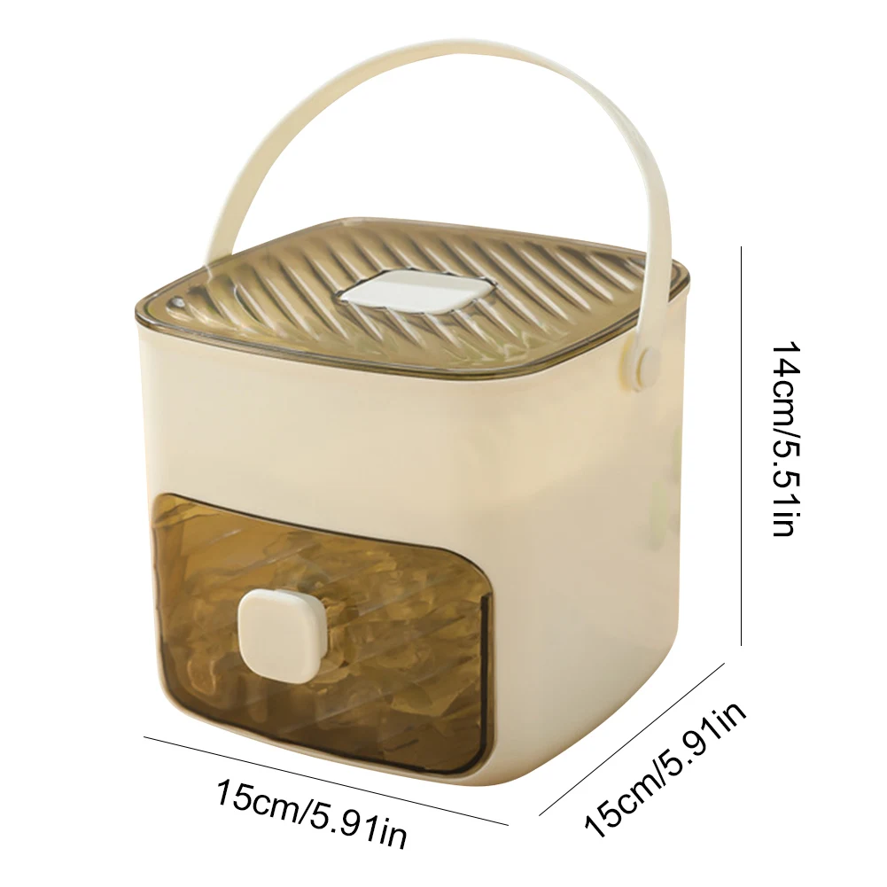 Portable Ice Maker with Handle & Storage Drawer Countertop Ice Cube Maker Compact Ice Maker Machine for Home Kitchen Camping RV